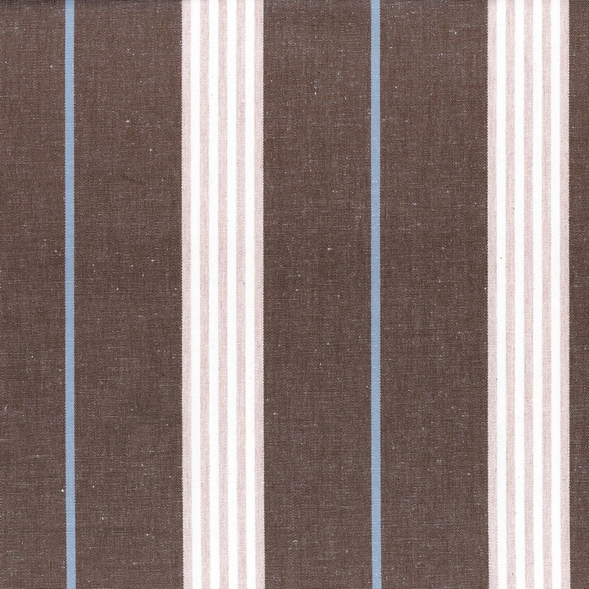 Gallery Stripe Brown Fabric by Ian Mankin