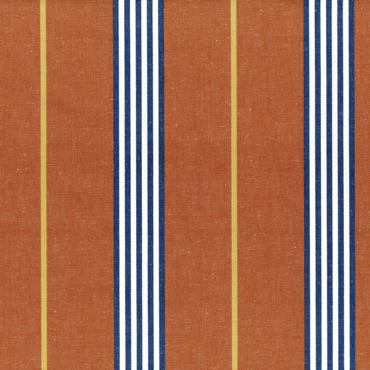 Gallery Stripe Rust Fabric by Ian Mankin