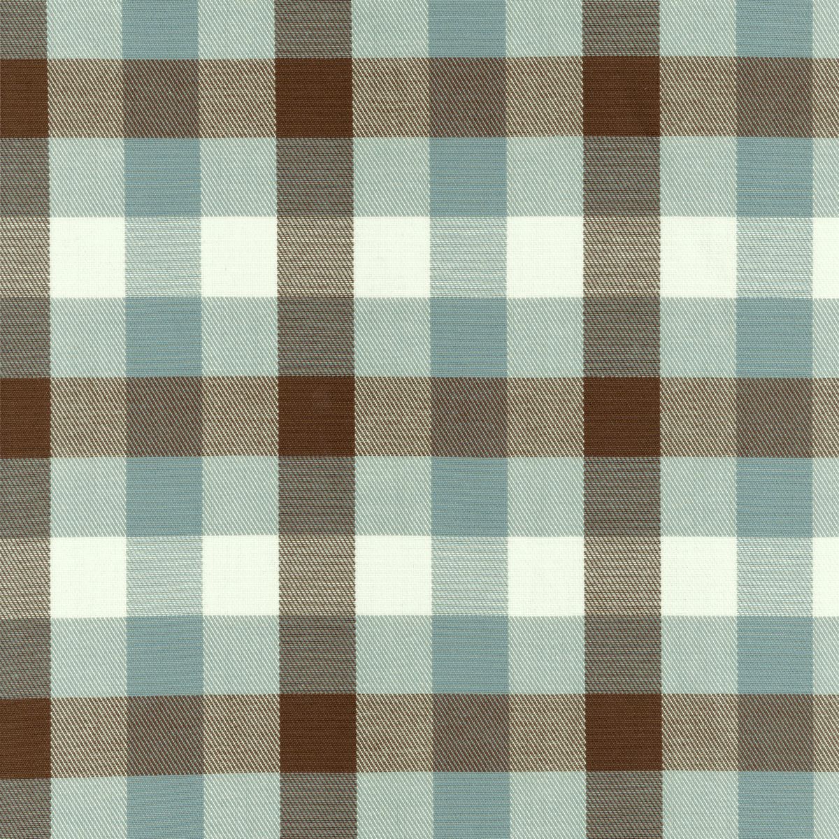 Watercolour Check Brown/Mist Fabric by Ian Mankin