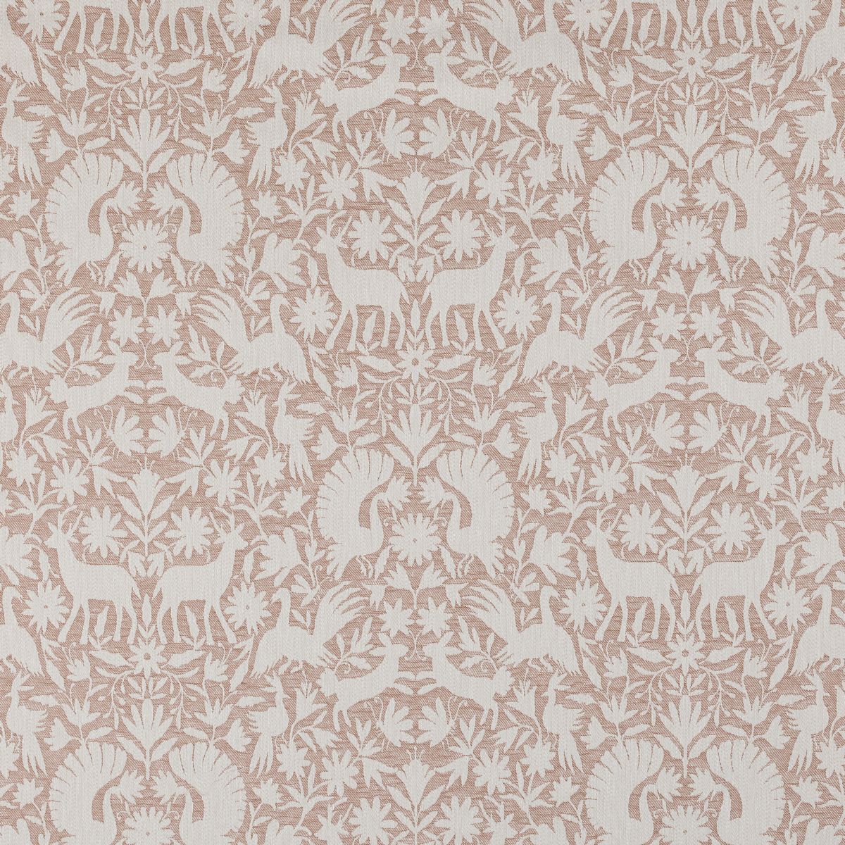 Scandi Wildlife Terracotta Fabric by Porter & Stone