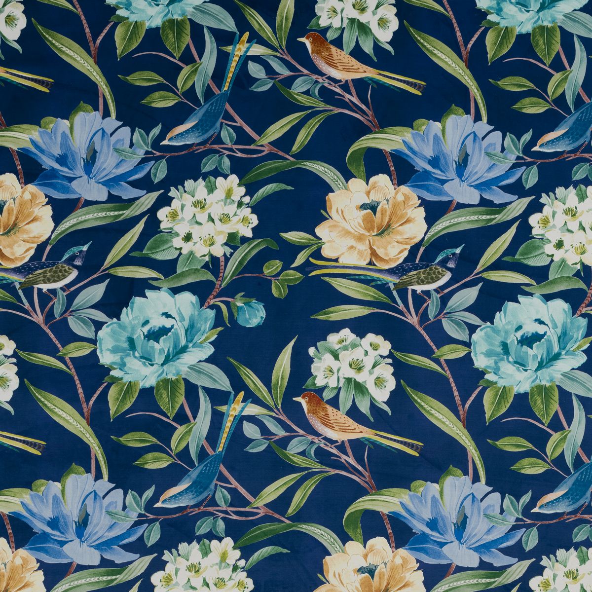 Shangri La Navy Fabric by Porter & Stone