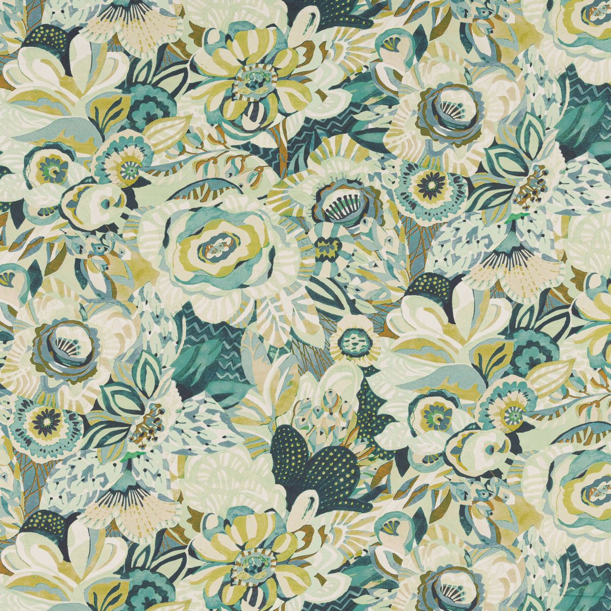 Tresco Jade Fabric by Porter & Stone