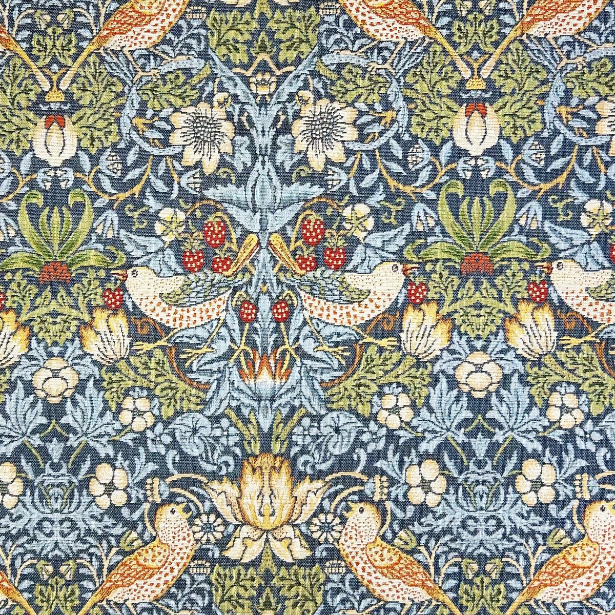 Strawberry Thief Denim Fabric by Chatham Glyn