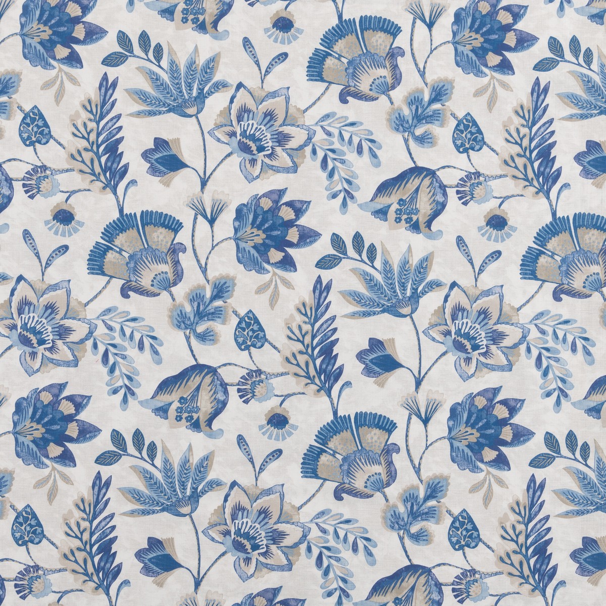 Lotus Sapphire Fabric by Beaumont Textiles