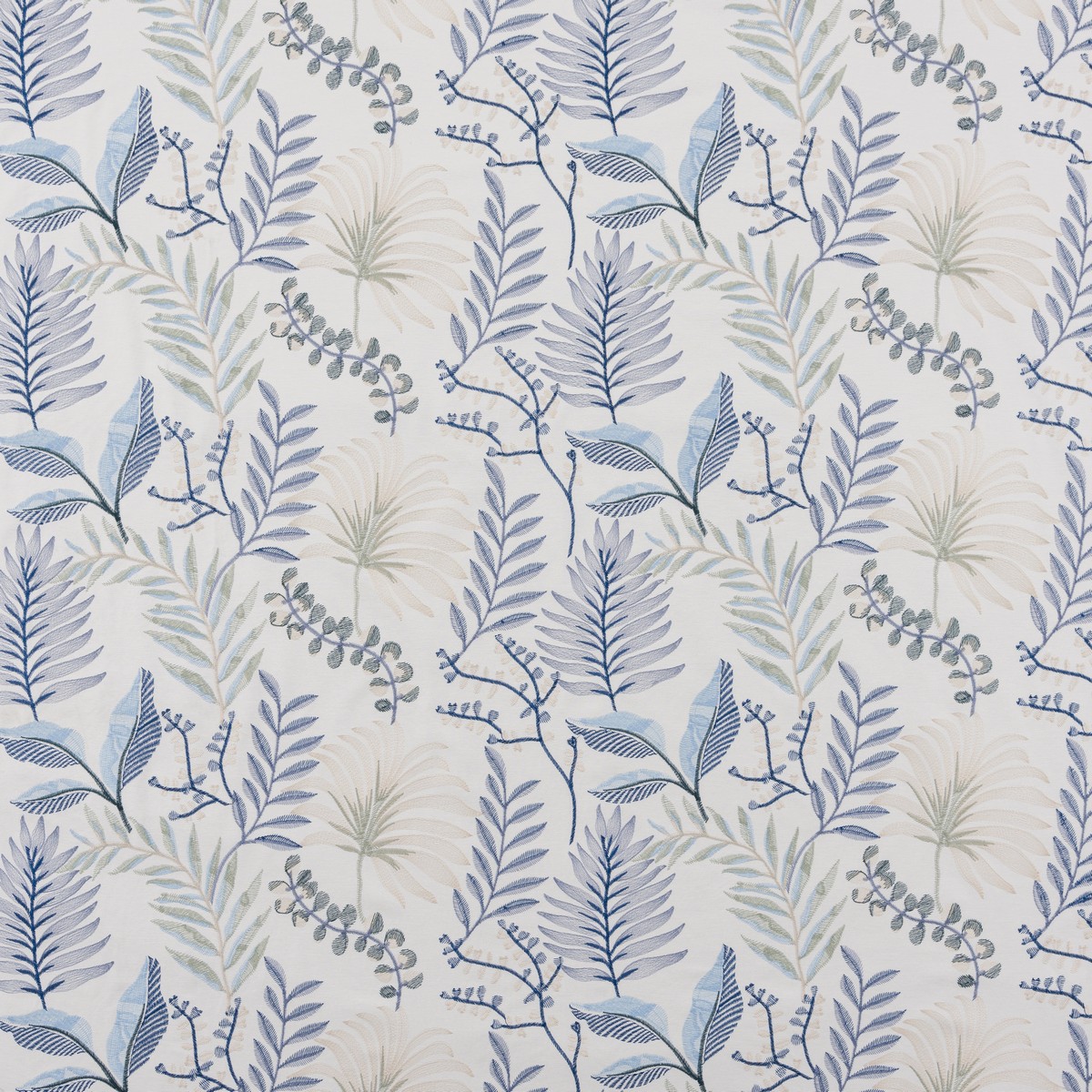 Mimosa Sapphire Fabric by Beaumont Textiles