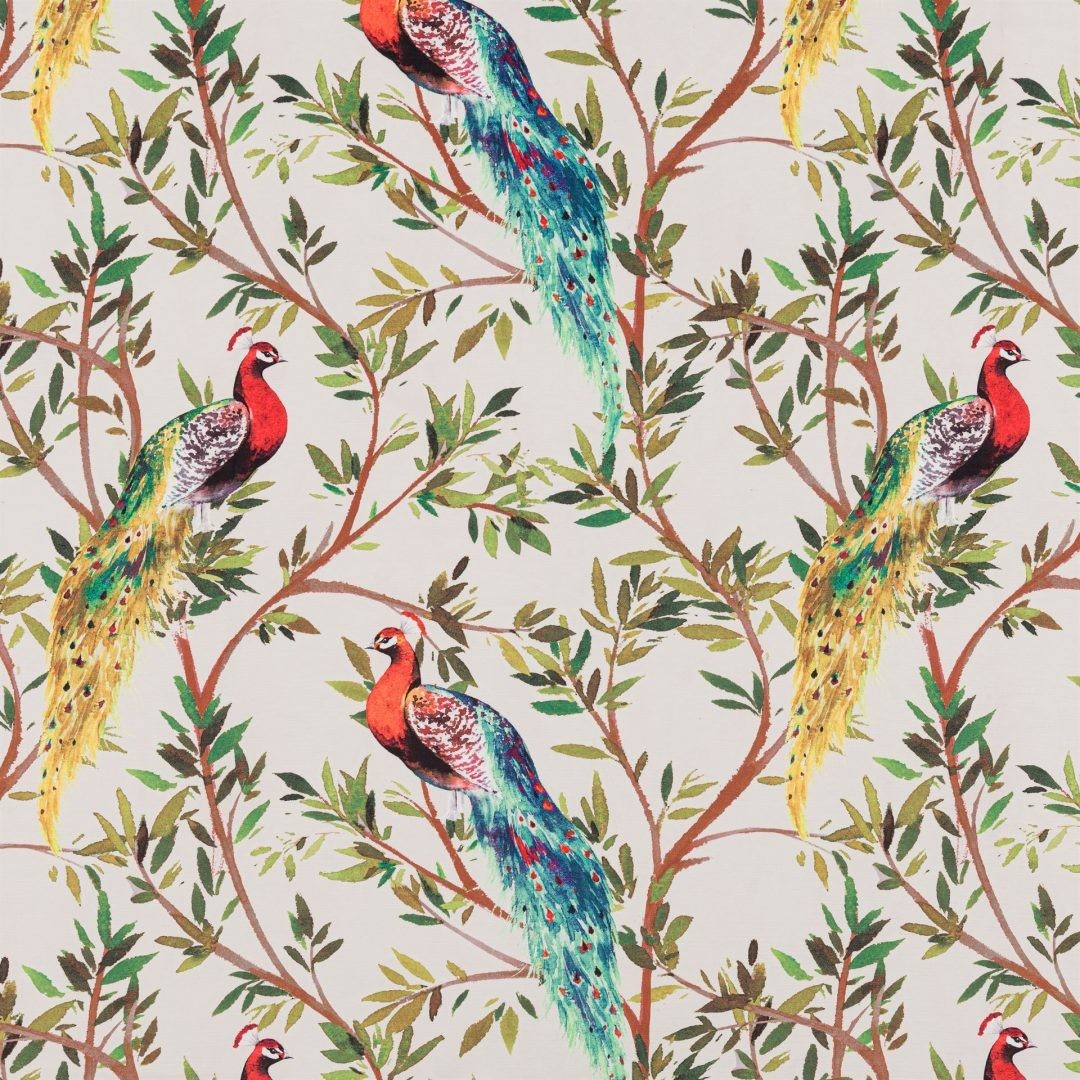 Peacock Aperol Fabric by Beaumont Textiles