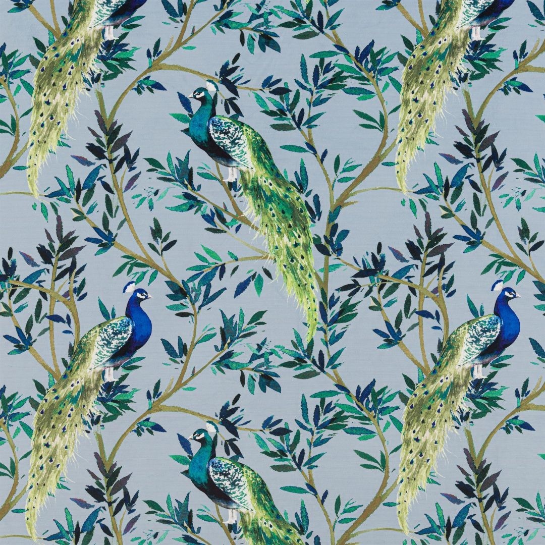 Peacock Monsoon Fabric by Beaumont Textiles