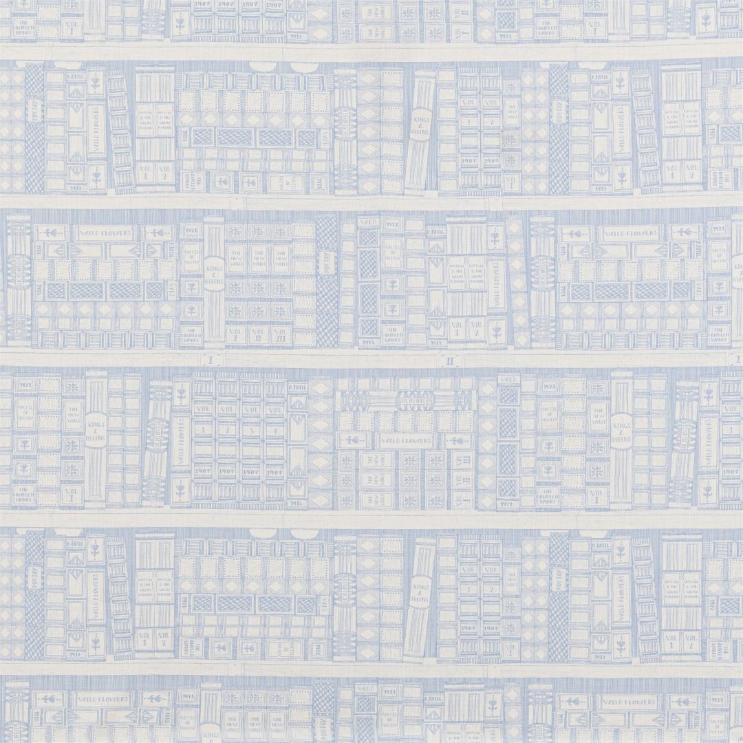 Library Wedgewood Fabric by Beaumont Textiles