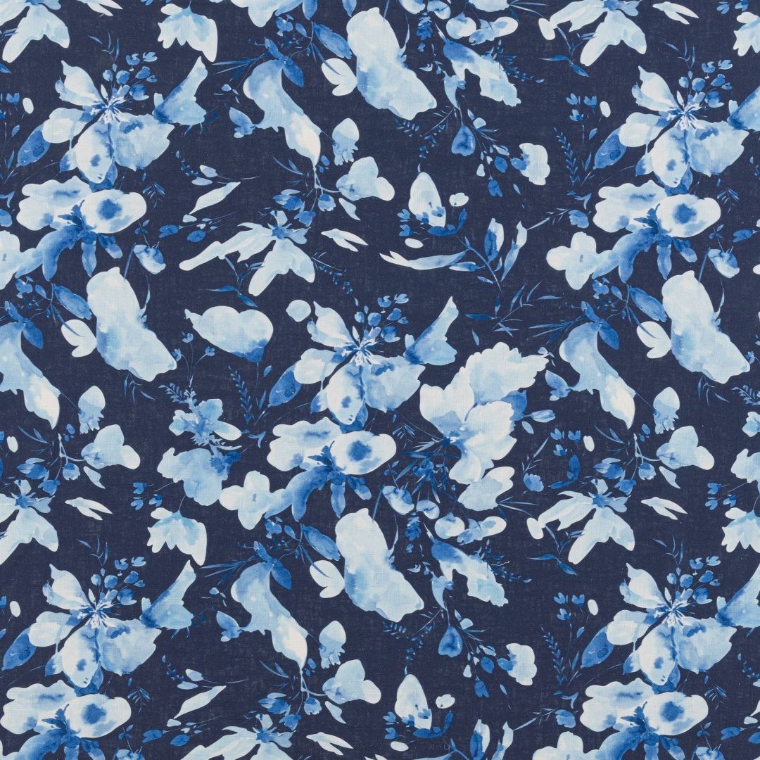 Monet Indigo Fabric by Beaumont Textiles