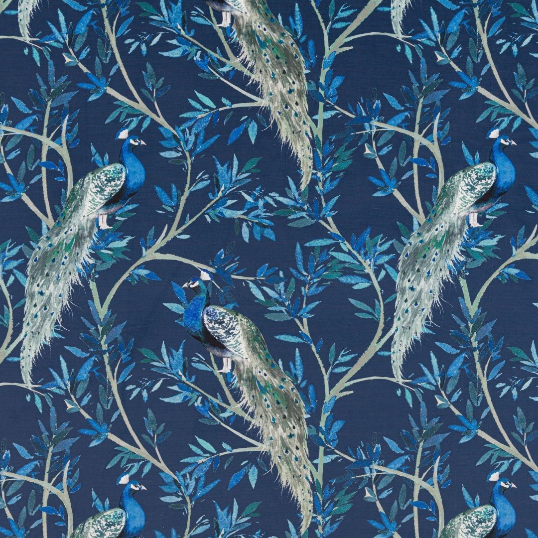 Peacock Indigo Fabric by Beaumont Textiles