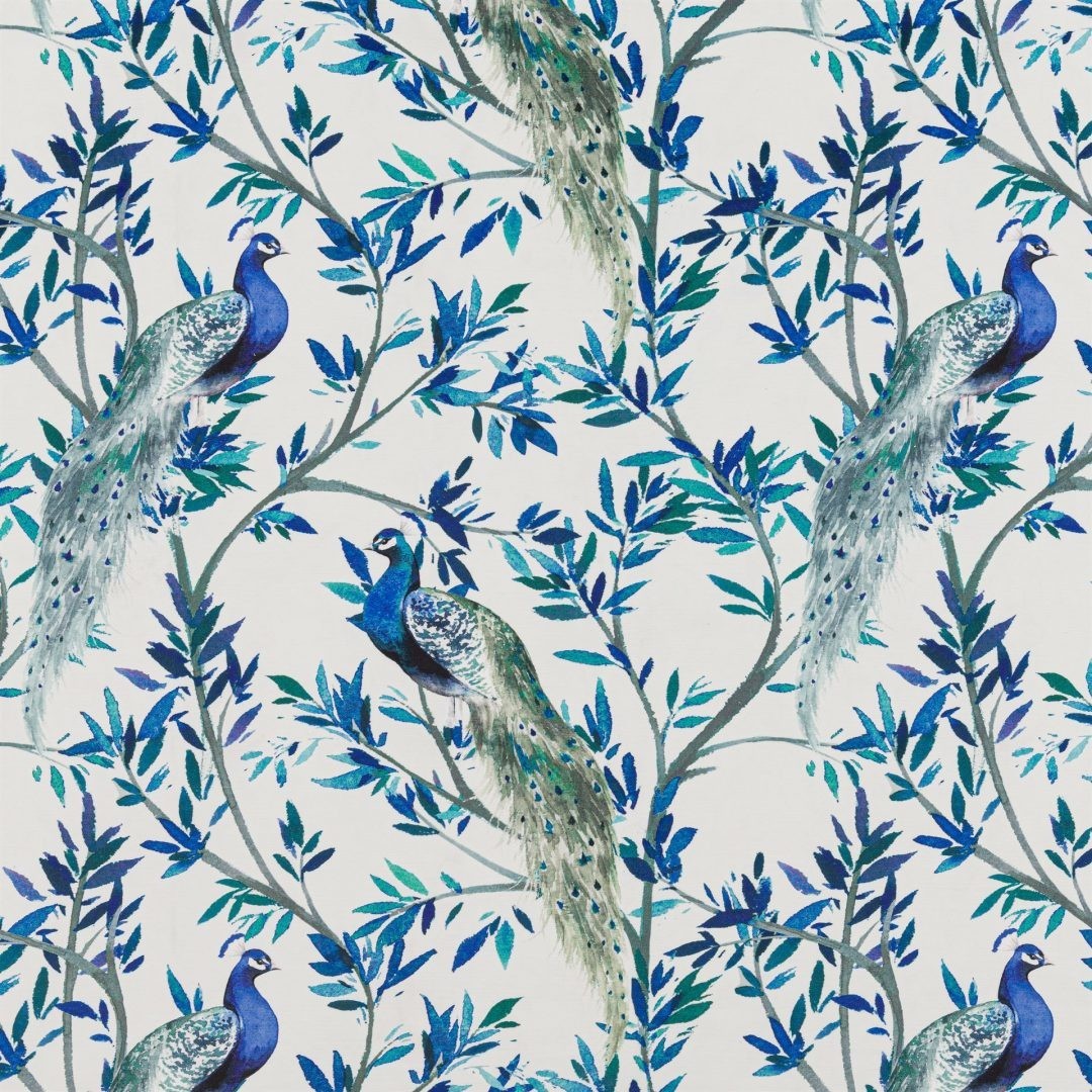 Peacock Ocean Fabric by Beaumont Textiles