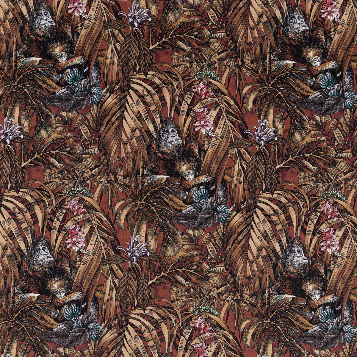 Sumatra Copper Fabric by Beaumont Textiles