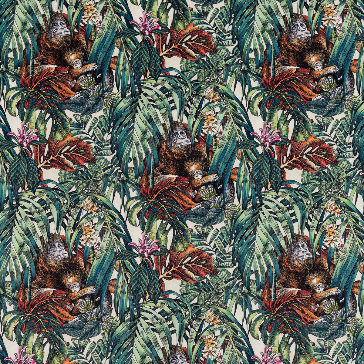 Sumatra Rainforest Fabric by Beaumont Textiles