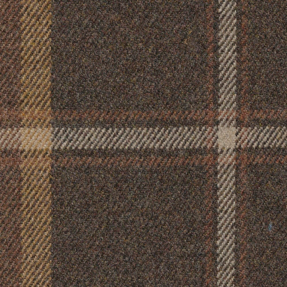 Callanish Plaid Mocha Fabric by The Isle Mill