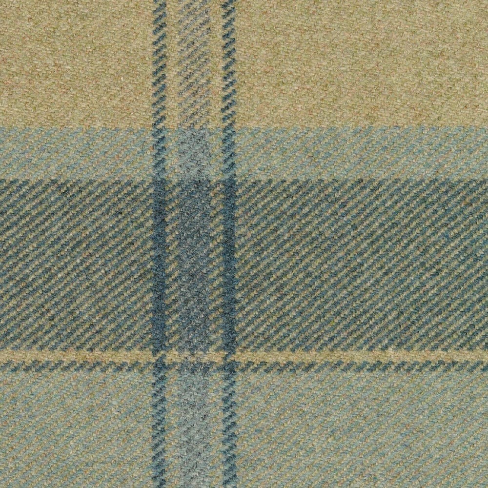 Callanish Plaid Aqua Fabric by The Isle Mill