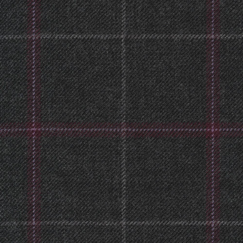 Clunie Charcoal Fabric by The Isle Mill