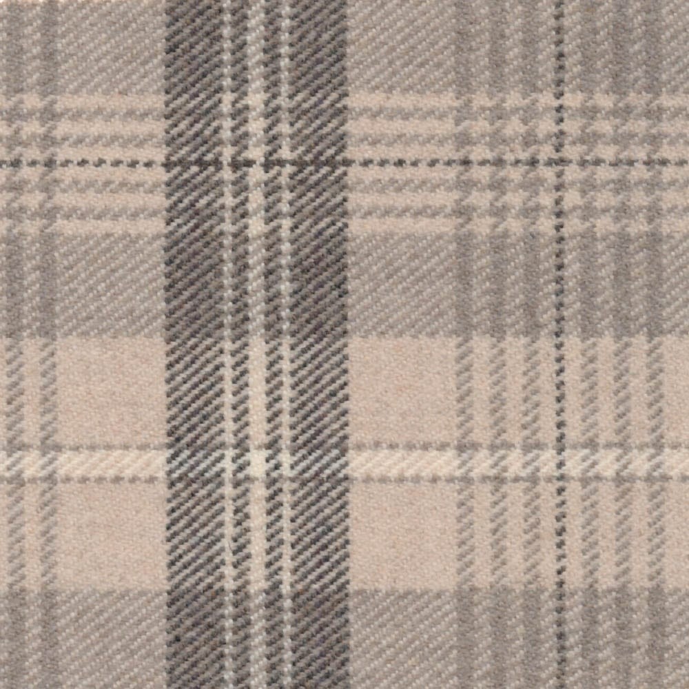 Craigie Plaid Stone Fabric by The Isle Mill