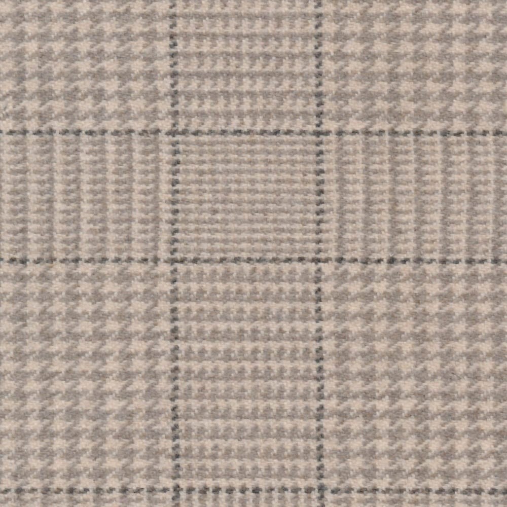 Craigie Check Stone Fabric by The Isle Mill