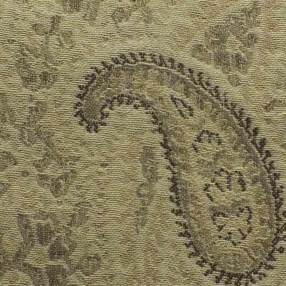 Craigie Paisley Stone Fabric by The Isle Mill