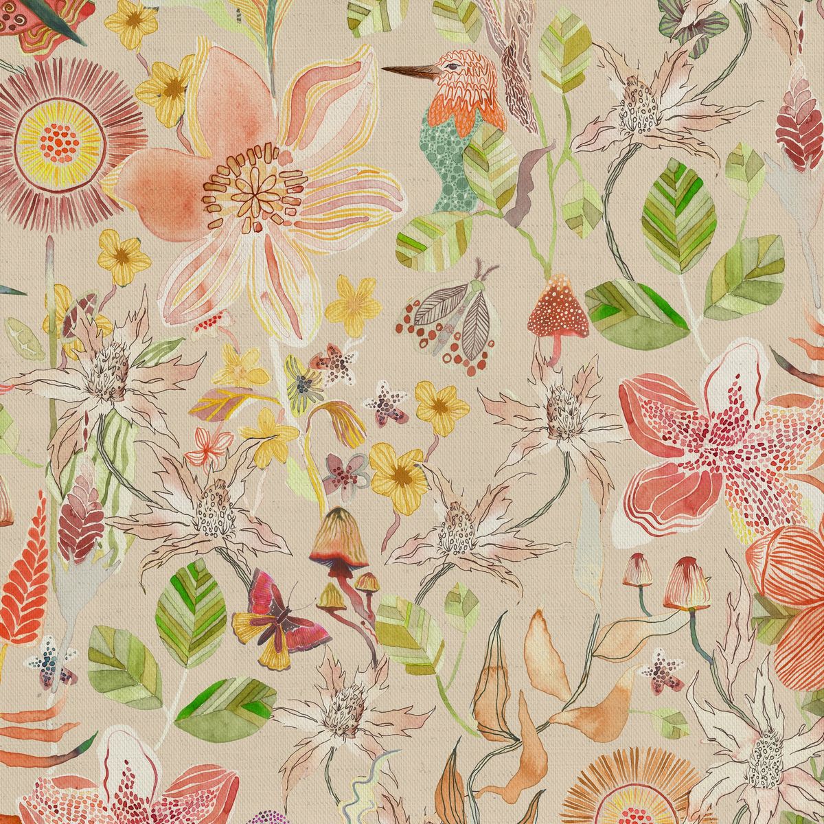 Primrose Apricot Fabric by Voyage Maison