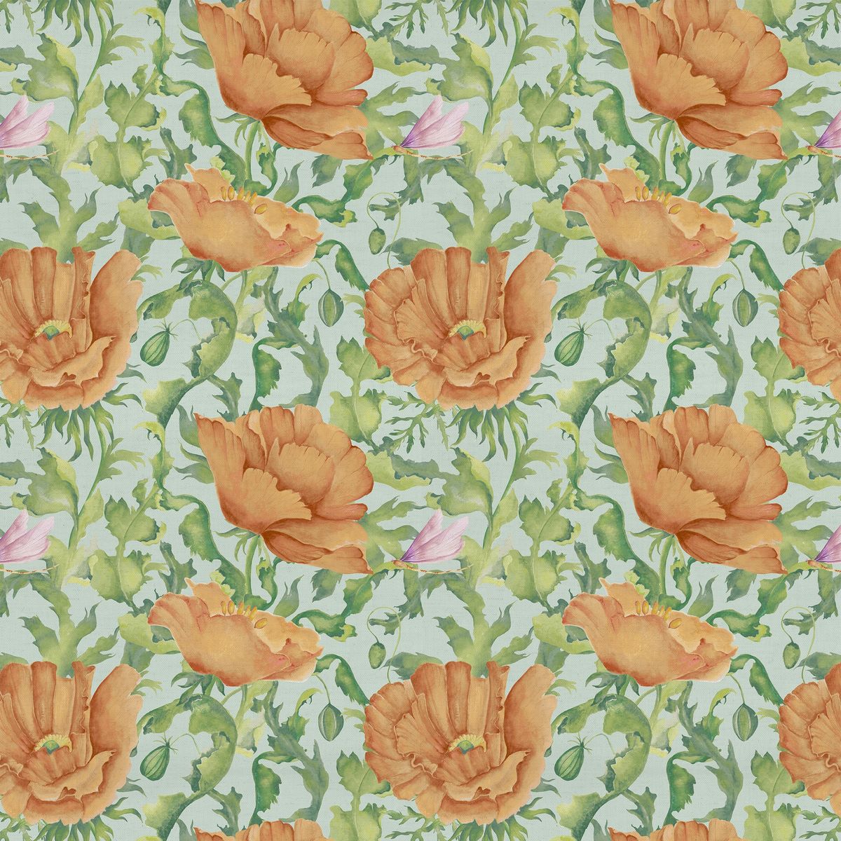 Valeria Tangerine Fabric by Voyage Maison