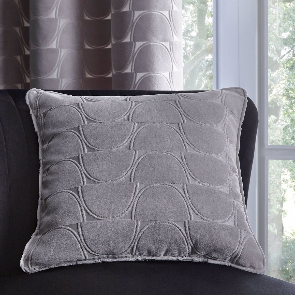 Lucca Silver Cushion Fabric by Studio G