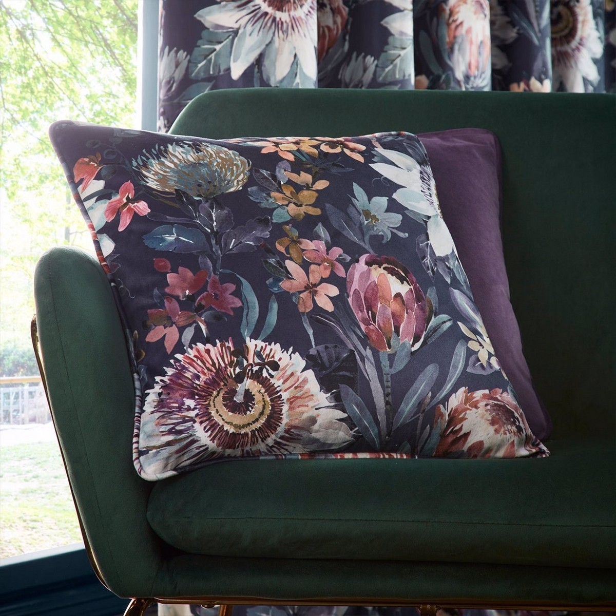 Pasionaria Midnight Cushion Fabric by Studio G