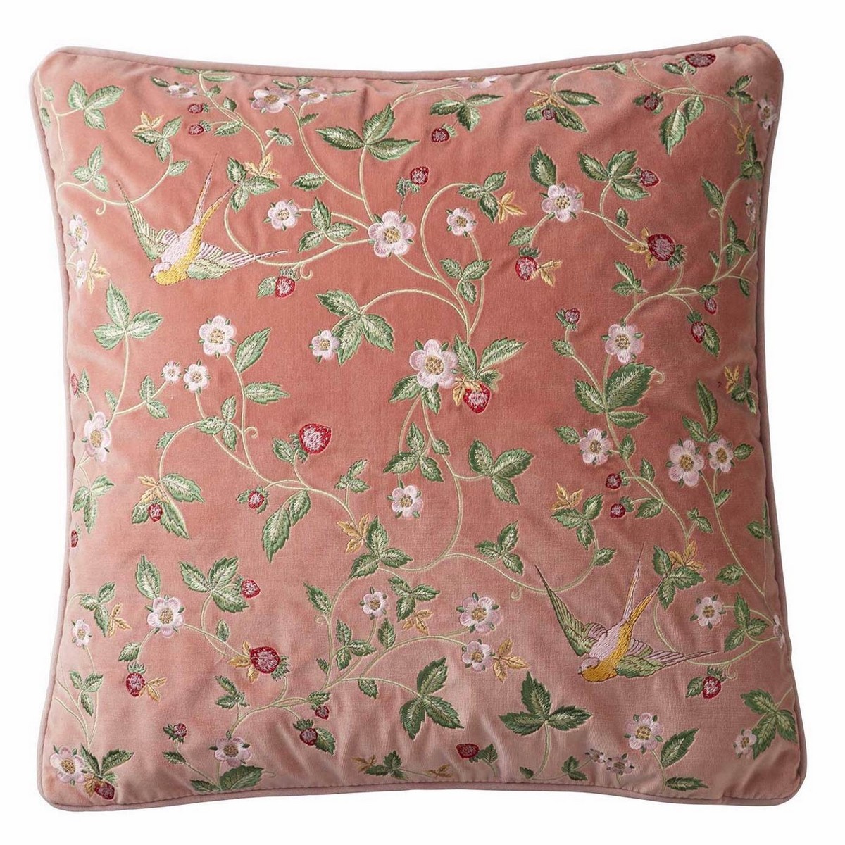 Wild Strawberry Blush Cushion Fabric by Wedgwood