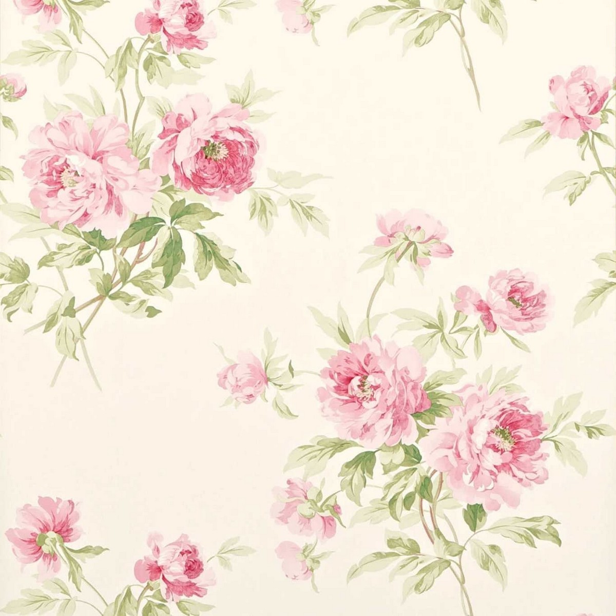 Adele Rose/Cream Fabric by Sanderson