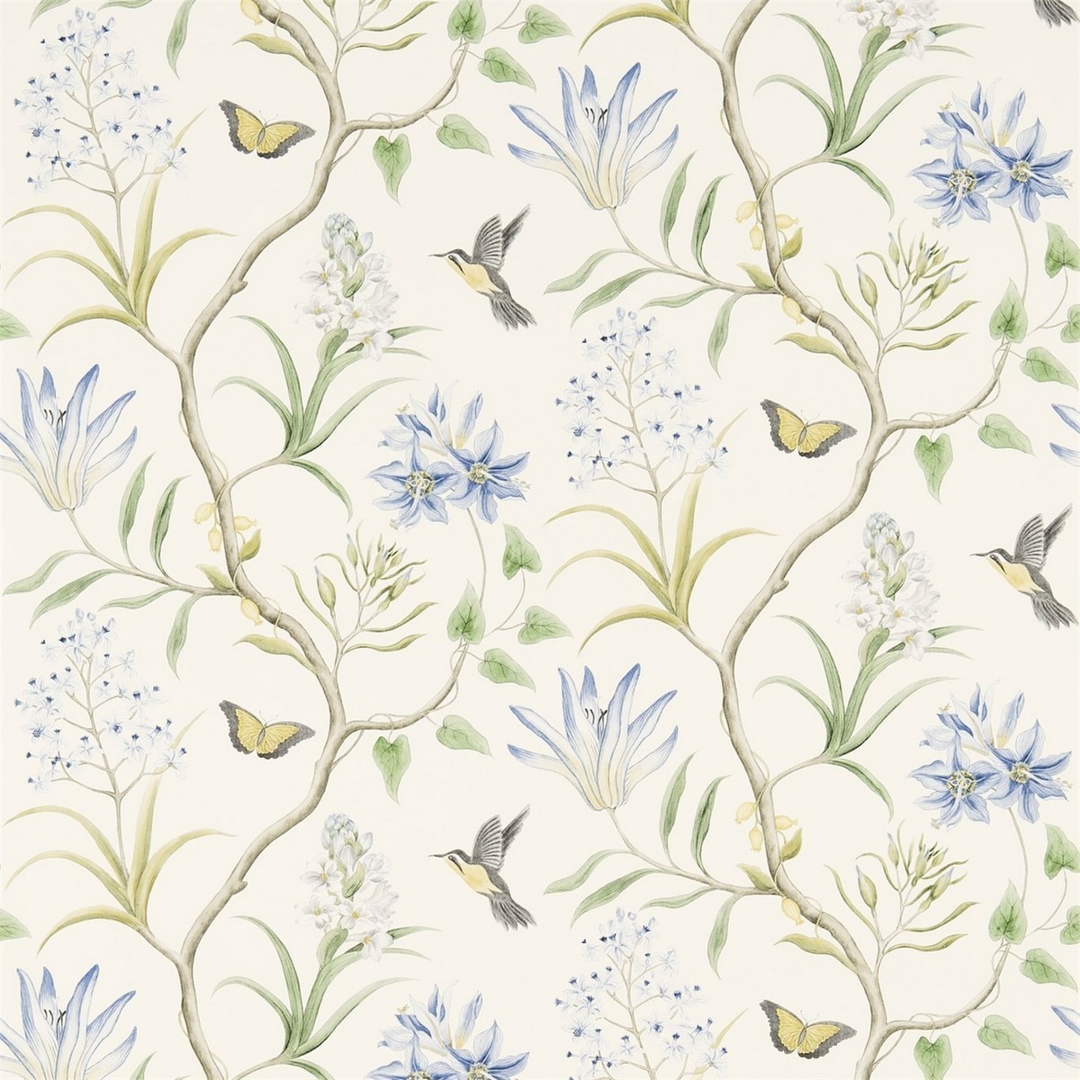 Clementine Delft Blue Fabric by Sanderson