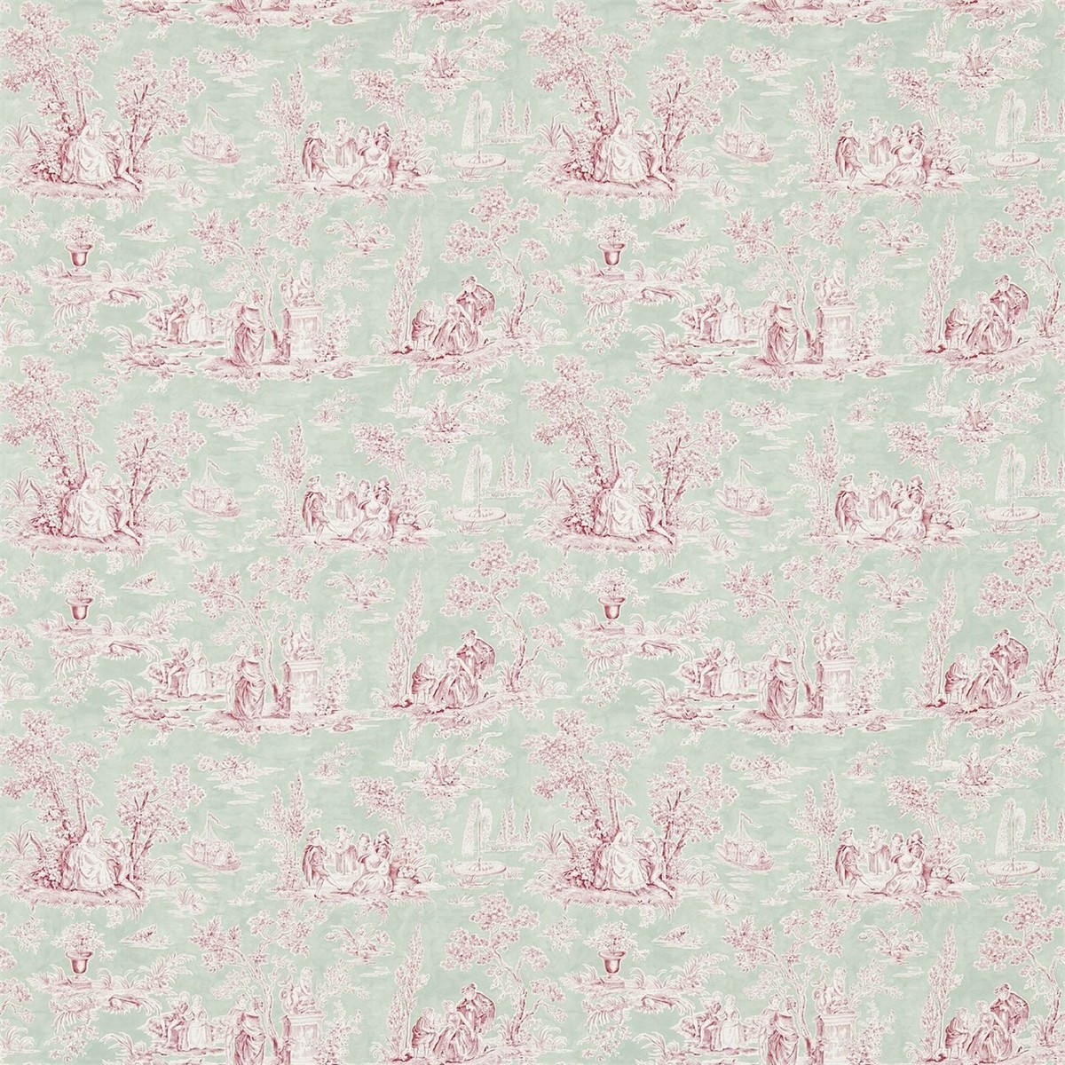 Josette Rose/Sage Fabric by Sanderson