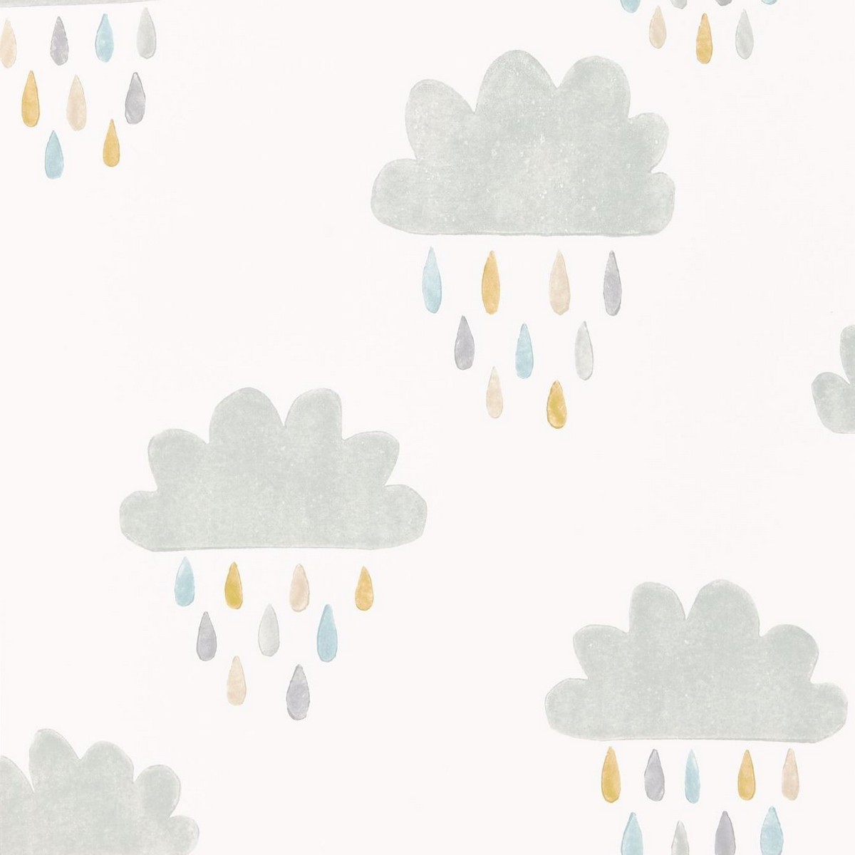 April Showers Slate/Pickle/Paper Fabric by Scion