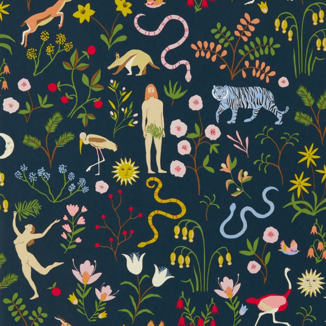 Garden of Eden Midnight Fabric by Scion