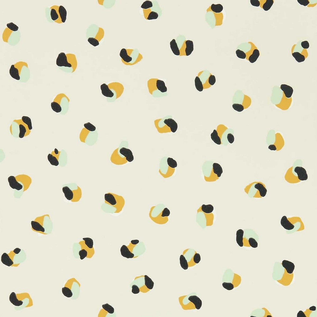 Leopard Dots Pebble/Sage Fabric by Scion