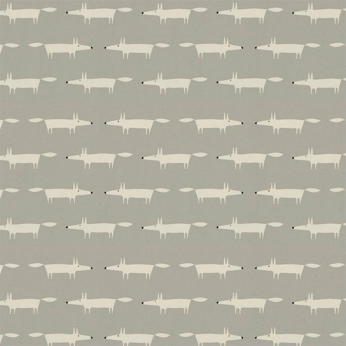 Little Fox Silver Fabric by Scion