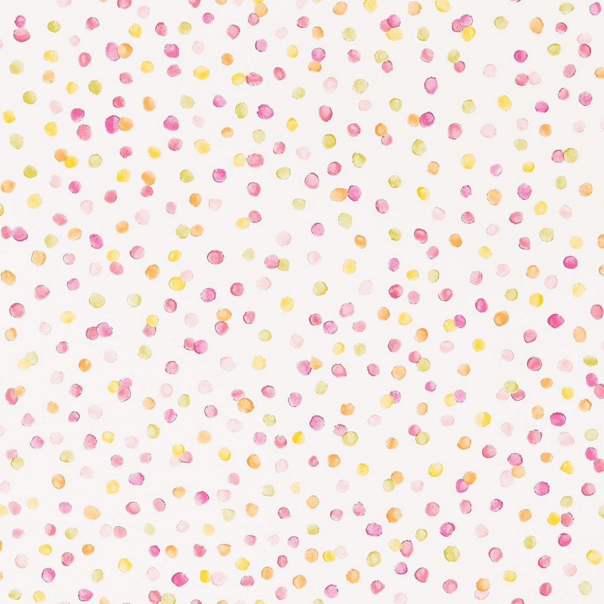 Lots Of Dots Blancmange / Rasberry / Citrus Fabric by Scion