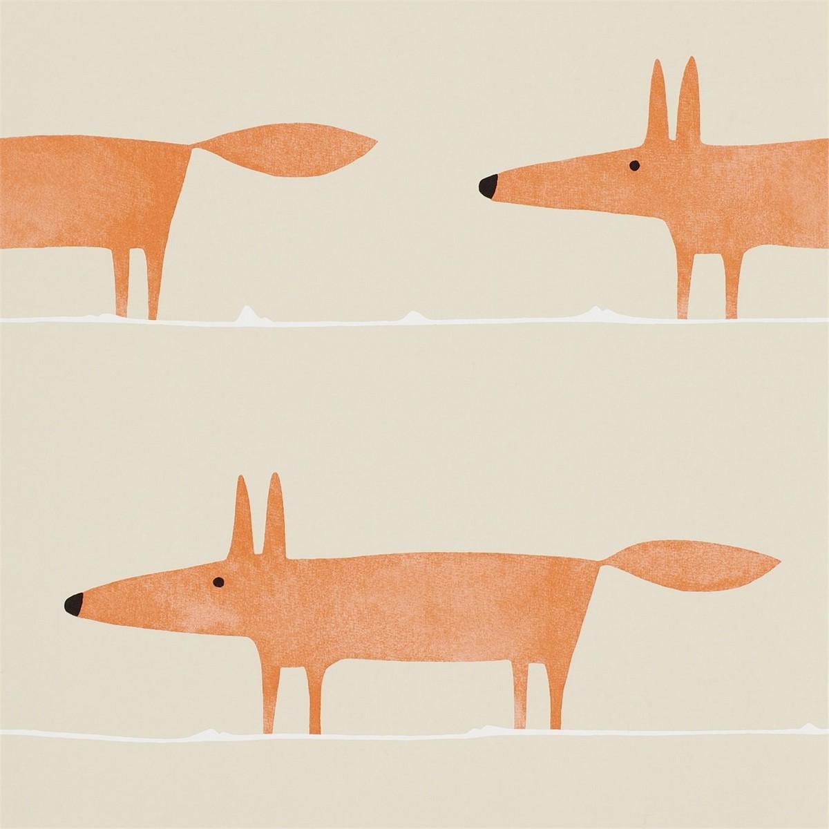 Mr Fox Ginger Fabric by Scion