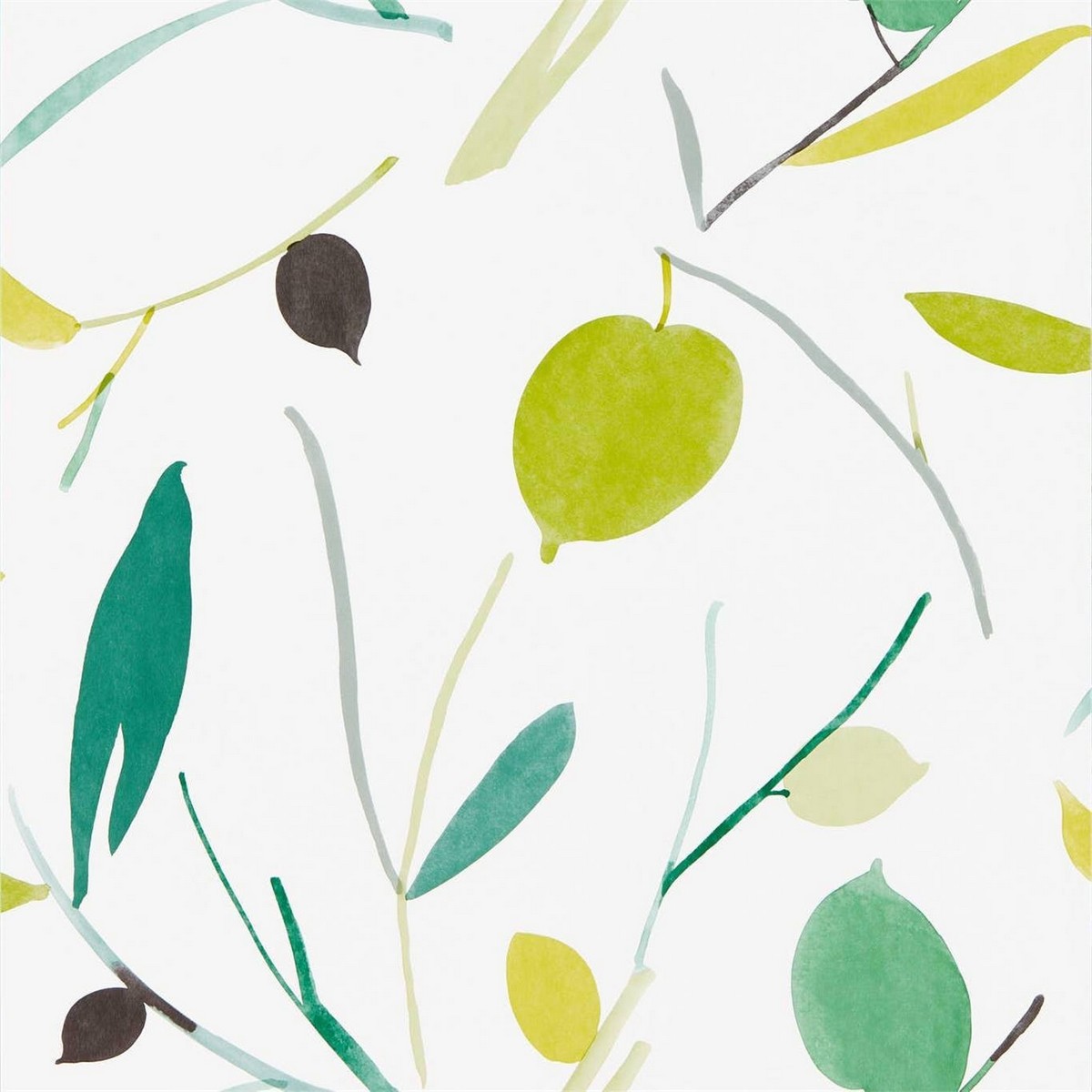 Oxalis Kiwi/Juniper Fabric by Scion