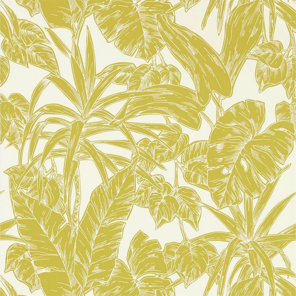 Parlour Palm Citrus Fabric by Scion