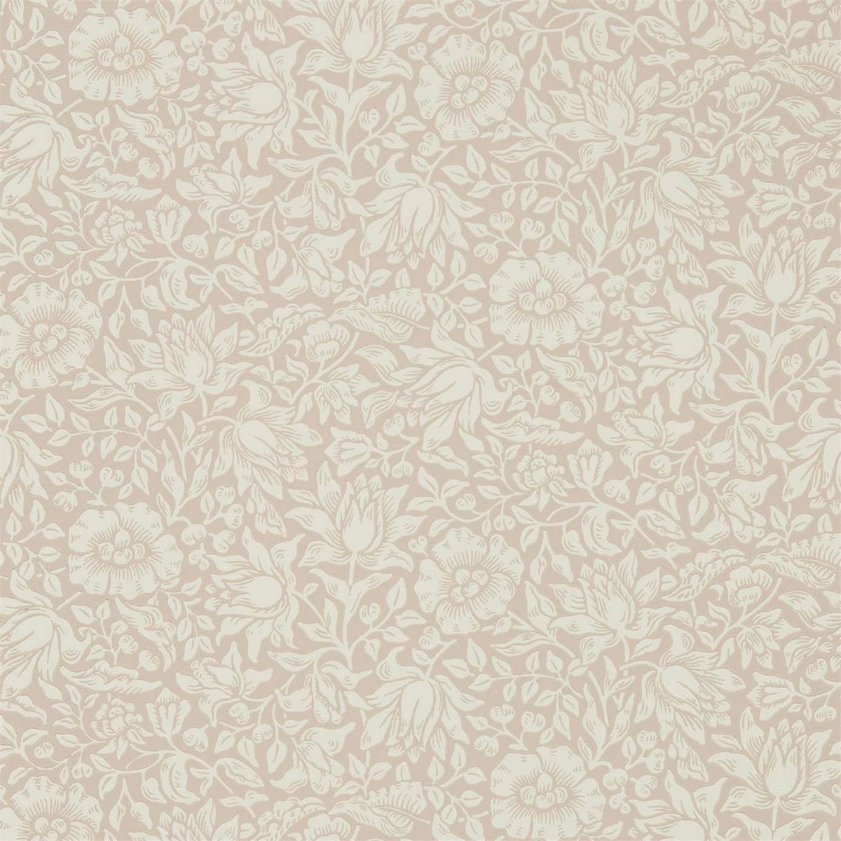 Mallow Dusky Rose Fabric by William Morris & Co.