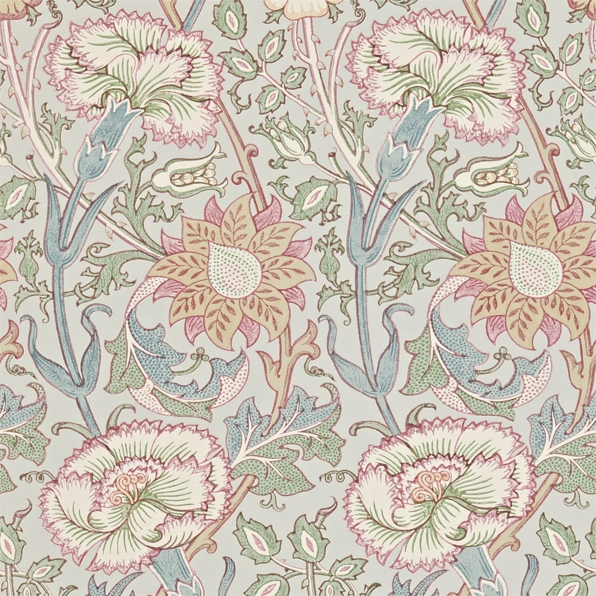 Pink & Rose Eggshell/Rose Fabric by William Morris & Co.