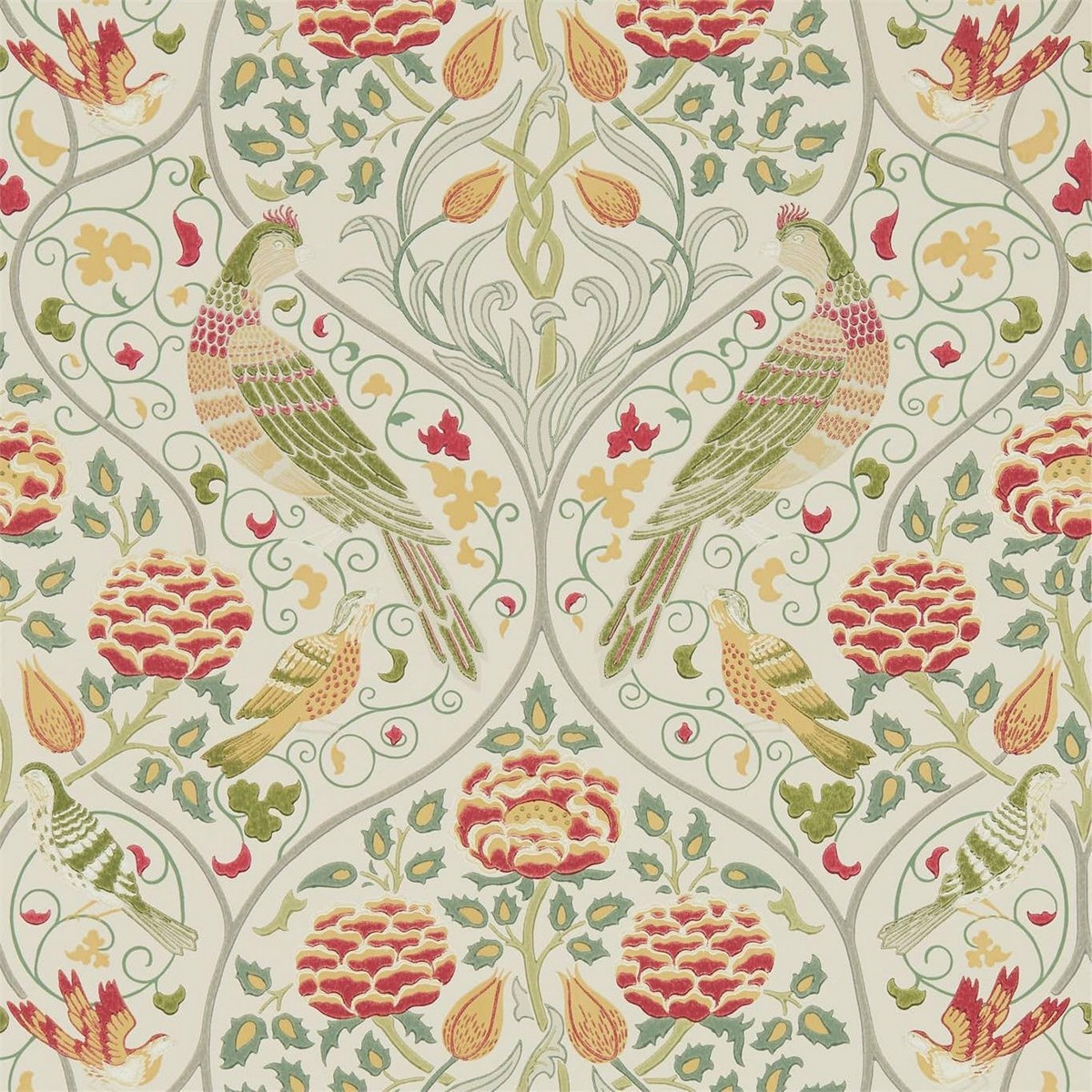 Seasons By May Linen Fabric by William Morris & Co.