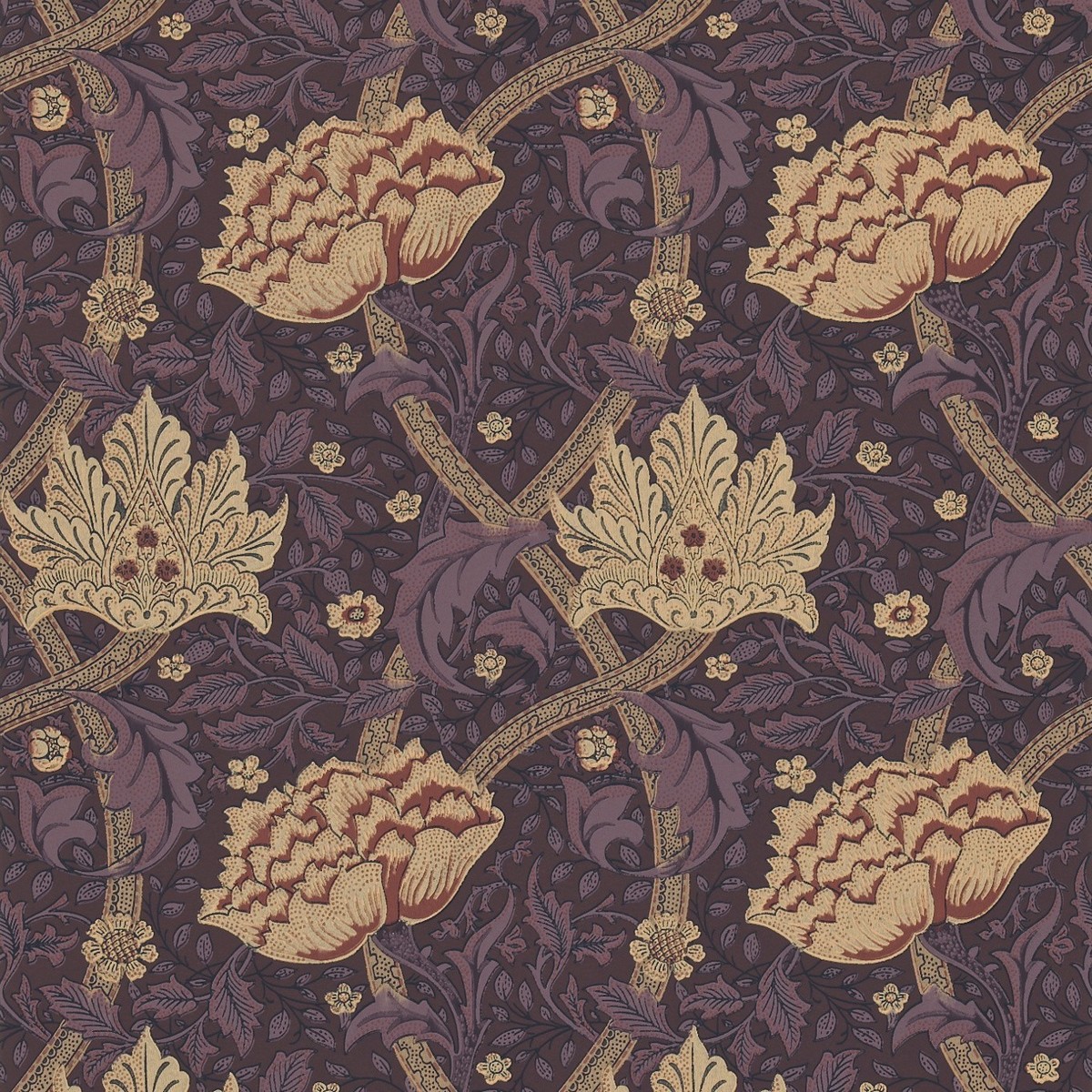 Windrush Aubergine & Wine Fabric by William Morris & Co.