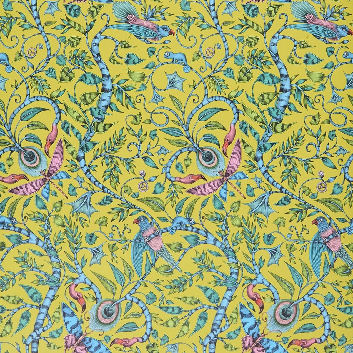 Rousseau Lime Fabric by Emma J Shipley