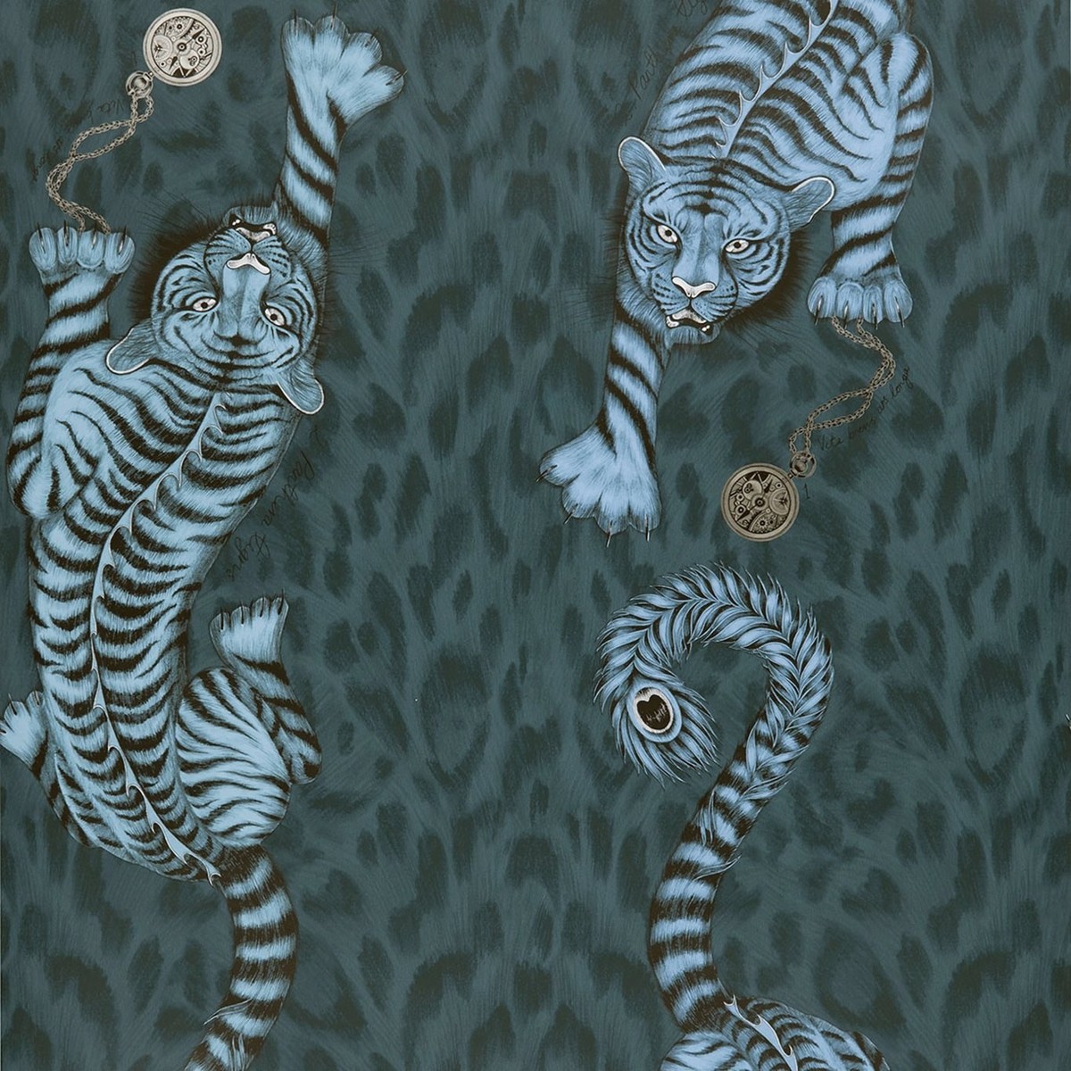 Tigris Navy Fabric by Emma J Shipley