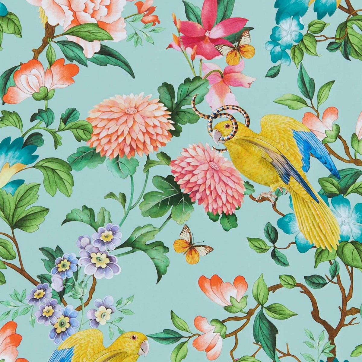 Golden Parrot Mineral Fabric by Wedgwood