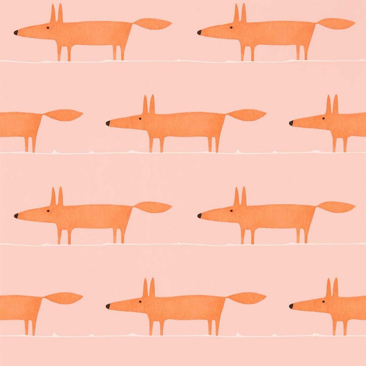 Midi Fox Milkshake/Rose Fabric by Scion