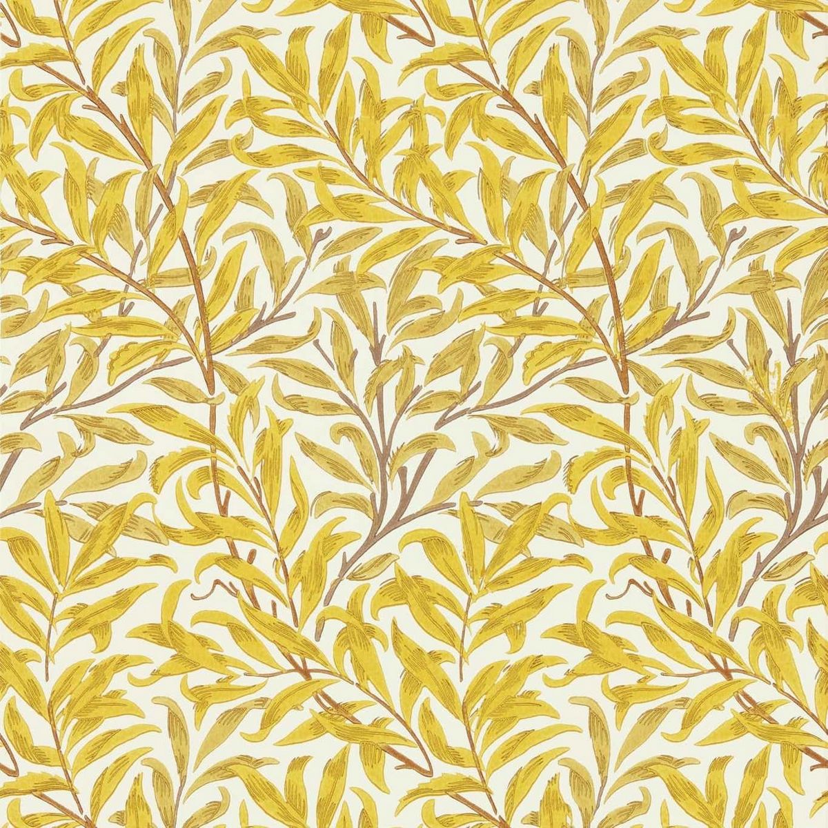 Willow Bough Summer Yellow Fabric by William Morris & Co.