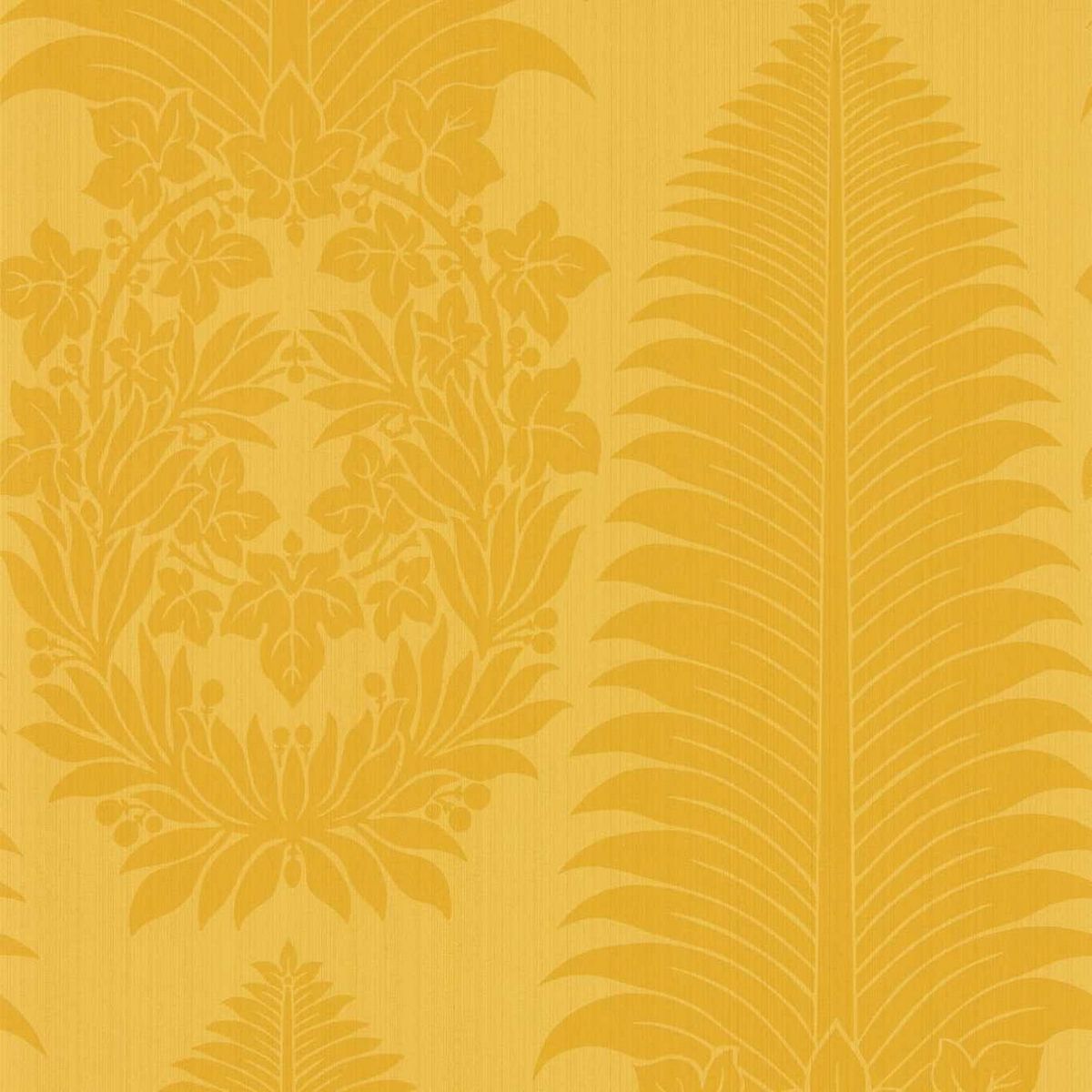 Marsdens Palm Damask Tigers Eye Fabric by Zoffany