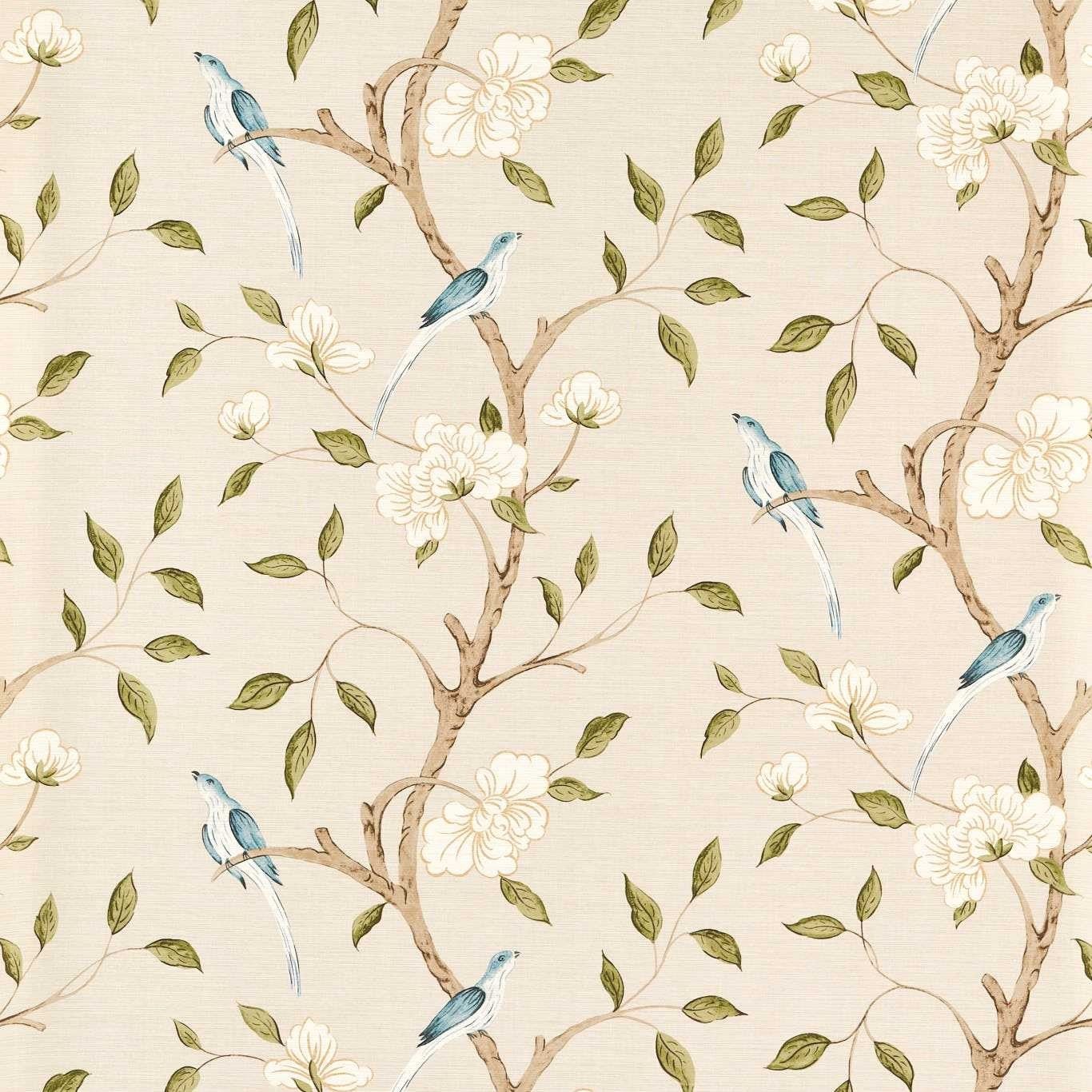 Eleonora Print Evergreen Fabric by Zoffany